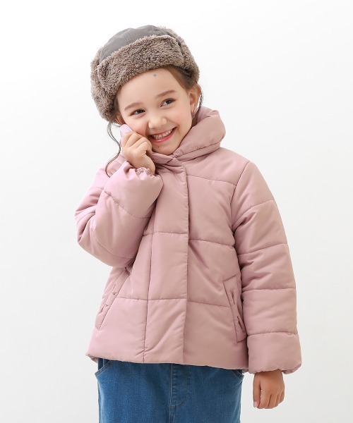 devirock（デビロック）の「洗える ガールズ 中綿ジャケット（ダウンジャケット/コート・キッズ・ネイビー/ラベンダー/ピンク系その他/グレイッシュブルー/パープル系その他・110cm/150cm/140cm/120cm/100cm/90cm/130cm/160cm/80ｃｍ）」の5枚目の写真