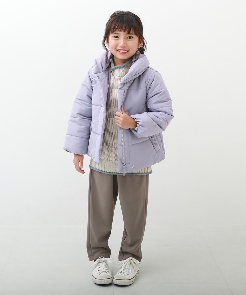 devirock（デビロック）の「洗える ガールズ 中綿ジャケット（ダウンジャケット/コート・キッズ・ネイビー/ラベンダー/ピンク系その他/グレイッシュブルー/パープル系その他・110cm/150cm/140cm/120cm/100cm/90cm/130cm/160cm/80ｃｍ）」の7枚目の写真