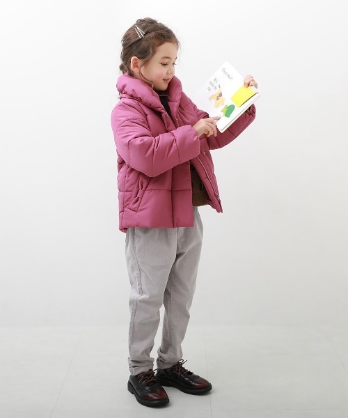 devirock（デビロック）の「洗える ガールズ 中綿ジャケット（ダウンジャケット/コート・キッズ・ネイビー/ラベンダー/ピンク系その他/グレイッシュブルー/パープル系その他・110cm/150cm/140cm/120cm/100cm/90cm/130cm/160cm/80ｃｍ）」の9枚目の写真