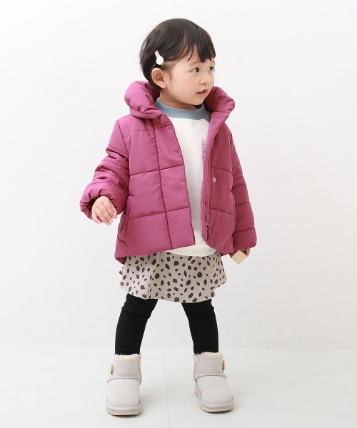 devirock（デビロック）の「洗える ガールズ 中綿ジャケット（ダウンジャケット/コート・キッズ・ネイビー/ラベンダー/ピンク系その他/グレイッシュブルー/パープル系その他・110cm/150cm/140cm/120cm/100cm/90cm/130cm/160cm/80ｃｍ）」の10枚目の写真