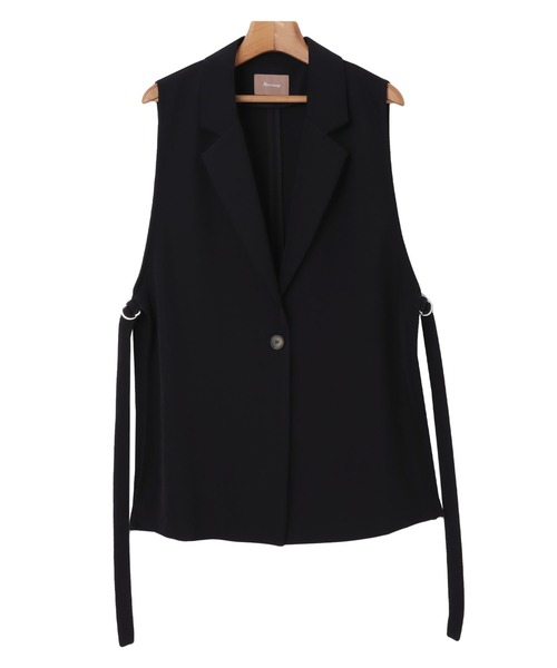 23SS refomed リフォメッド レイヤード ベスト 827O▲ coca(コカ)の「ニットベスト レディース リブニット Vネック