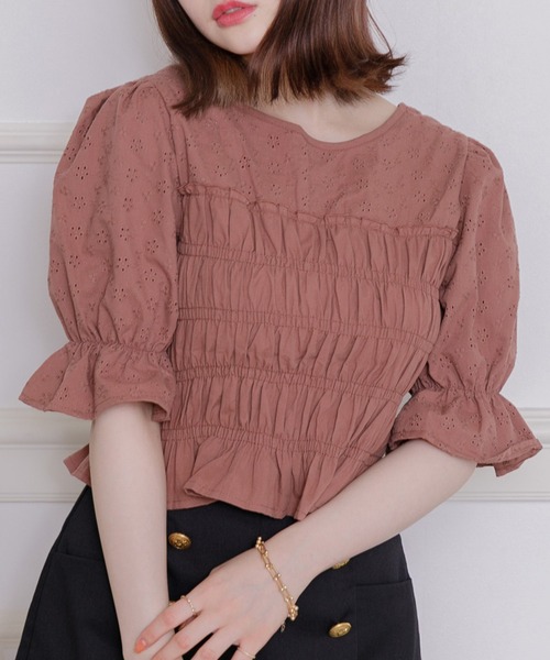 ems excite（エムズエキサイト）の「２wayボレロBL（シャツ/ブラウス・レディース・ホワイト/ブラウン/グリーン・FREE）」の9枚目の写真