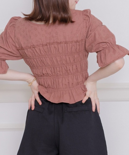 ems excite（エムズエキサイト）の「２wayボレロBL（シャツ/ブラウス・レディース・ホワイト/ブラウン/グリーン・FREE）」の8枚目の写真