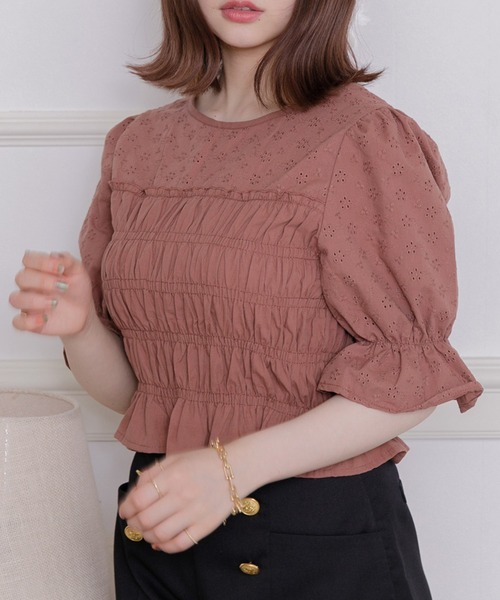 ems excite（エムズエキサイト）の「２wayボレロBL（シャツ/ブラウス・レディース・ホワイト/ブラウン/グリーン・FREE）」の10枚目の写真