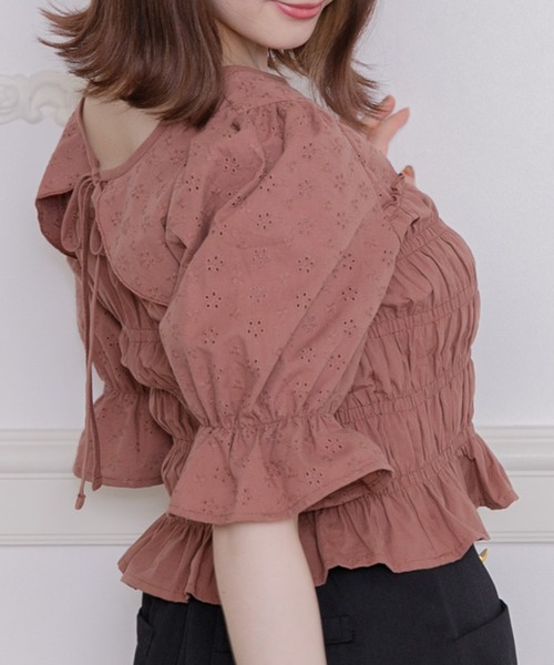 ems excite（エムズエキサイト）の「２wayボレロBL（シャツ/ブラウス・レディース・ホワイト/ブラウン/グリーン・FREE）」の15枚目の写真