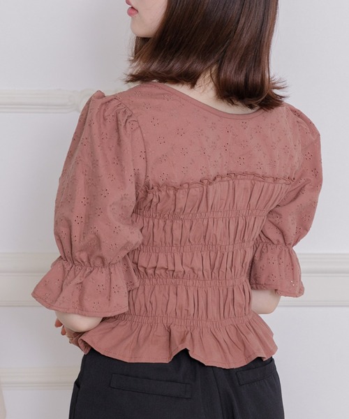 ems excite（エムズエキサイト）の「２wayボレロBL（シャツ/ブラウス・レディース・ホワイト/ブラウン/グリーン・FREE）」の7枚目の写真