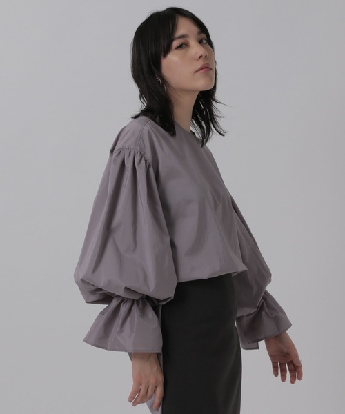 Chaos（カオス）の「Chaos(カオス)/ベルリータフタシャツ（シャツ/ブラウス・レディース・オフホワイト/ブラック/ピンク系その他3・FREE）」の3枚目の写真