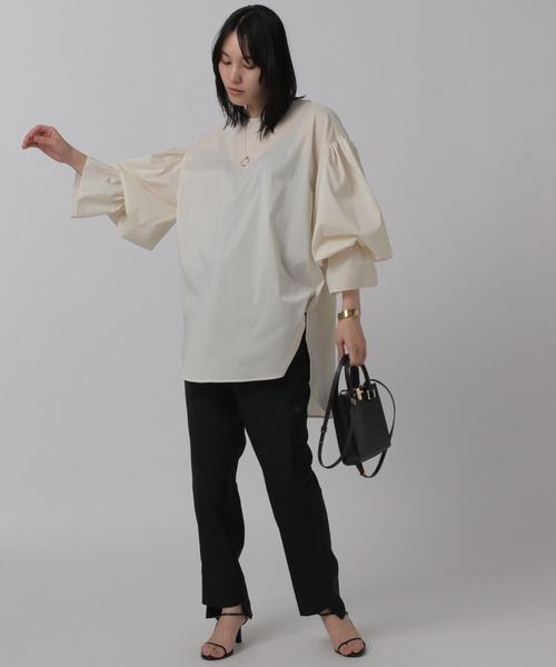 Chaos（カオス）の「Chaos(カオス)/ベルリータフタシャツ（シャツ/ブラウス・レディース・オフホワイト/ブラック/ピンク系その他3・FREE）」の6枚目の写真