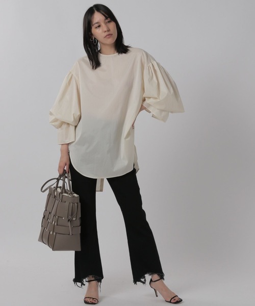 Chaos（カオス）の「Chaos(カオス)/ベルリータフタシャツ（シャツ/ブラウス・レディース・オフホワイト/ブラック/ピンク系その他3・FREE）」の7枚目の写真