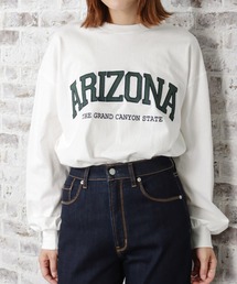 NAVY | アップリケカレッジロングスリーブTシャツ(Tシャツ/カットソー)