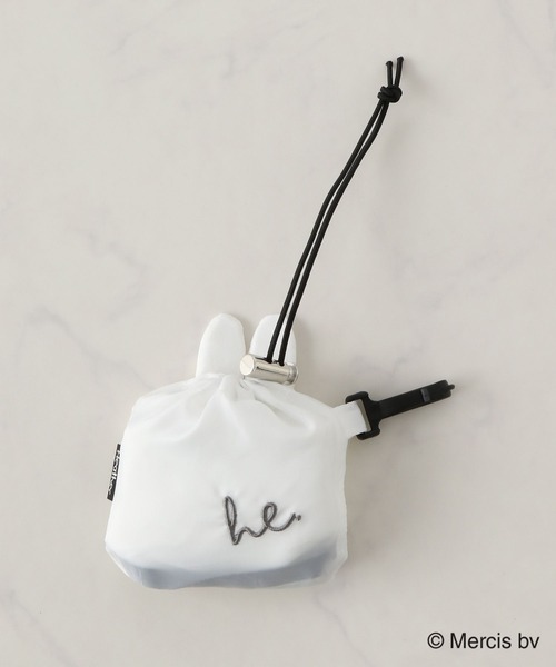 Heather（ヘザー）の「ミッフィー/miffy/フェイスパッカブルエコBAG　156884（エコバッグ/サブバッグ・レディース・オフホワイト/ブルー・ONE SIZE）」の16枚目の写真