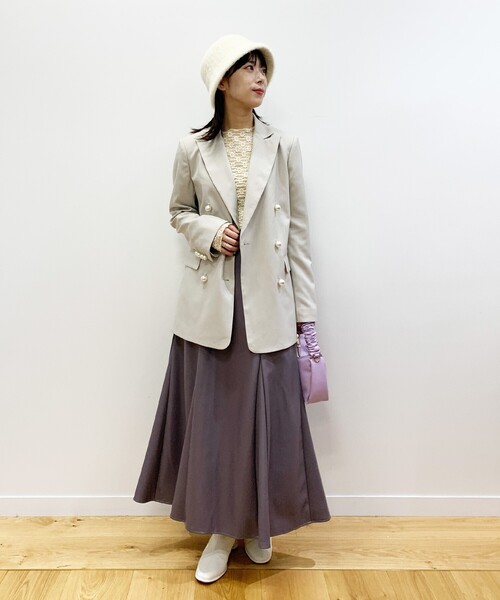 OPAQUE.CLIP（オペークドットクリップ）の「◆フラワーレースハイネックトップス（Tシャツ/カットソー・レディース・ブラック/ベージュ/オフホワイト・38）」の20枚目の写真