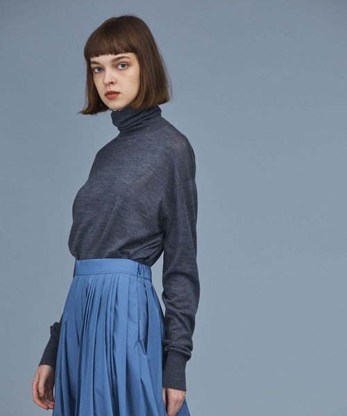 N.O.R.C by the line（ノークバイザライン）の「メリノウールシアータートルニット（ニット/セーター・レディース・ブラック/グレー/オフホワイト/モカ・S/M）」の3枚目の写真