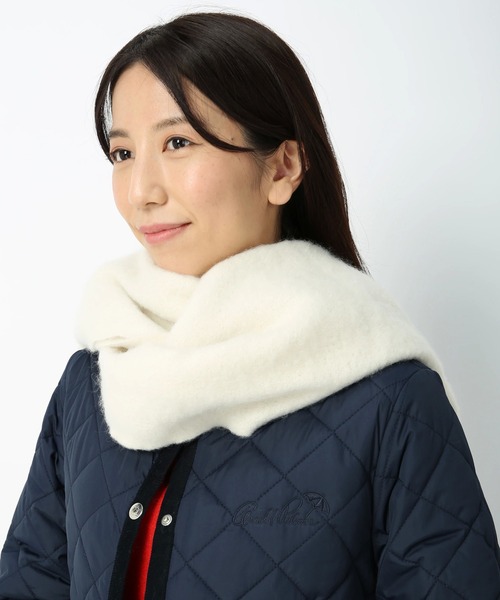 Arnold Palmer（アーノルドパーマー）の「ブークレー ボリューム マフラー（マフラー・レディース・オフホワイト/ブルー/ピンク/ベージュ・F）」の2枚目の写真