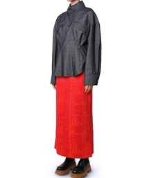 LE CIEL BLEU（ルシェルブルー）の「スクラッチチェックニットスカート / Scratched Check Knit Skirt（スカート）」