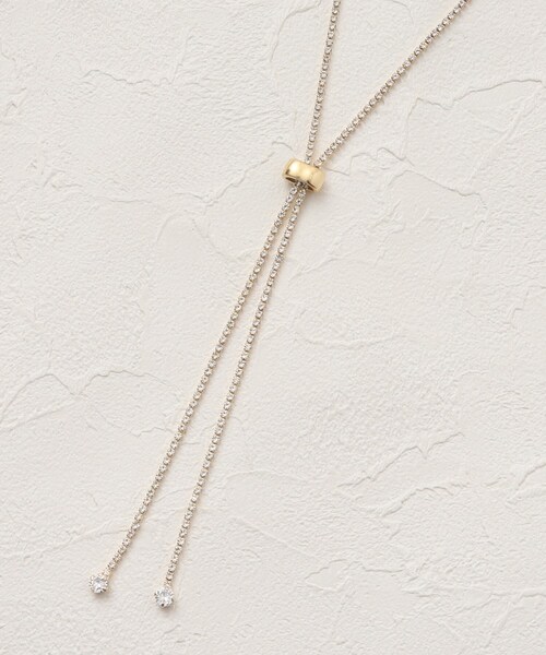 SHOO・LA・RUE（シューラルー）の「◆キラキラスライダーラリエット（ネックレス・レディース・シルバー/ゴールド/ガンメタ・00）」の4枚目の写真