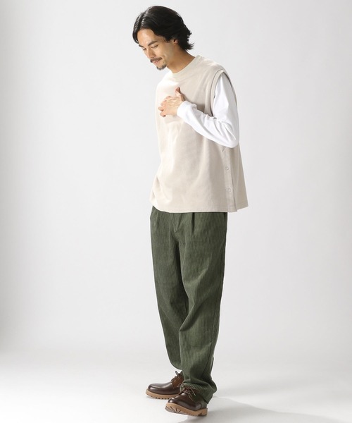 niko and...（ニコアンド）の「ビンテージ加工ベスト（ベスト・メンズ・ネイビー/オレンジ/スモーク・FREE）」の4枚目の写真