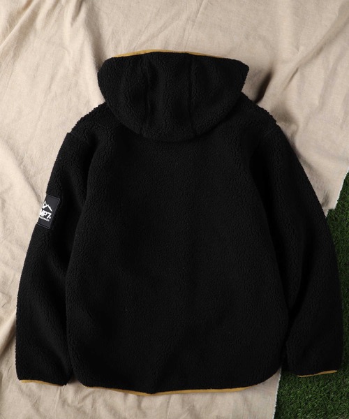 CAMP7（キャンプセブン）の「【CAMP7】ボアフードジャケット（ブルゾン・メンズ・ブラック/オフホワイト・M/L/XL）」の6枚目の写真