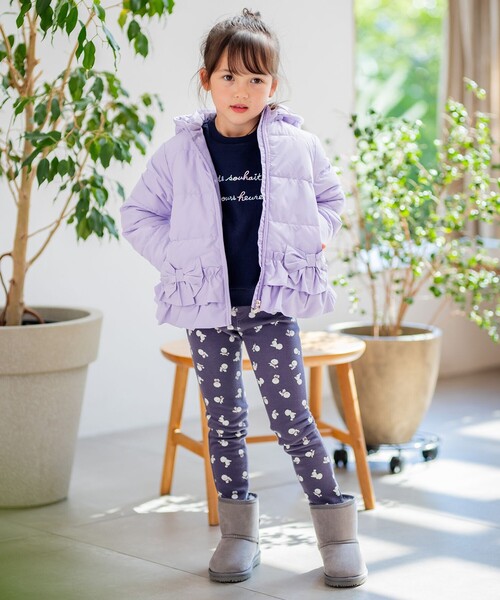 ANY（エニィ）の「【洗濯機OK】中綿リボンコート（ダウンジャケット