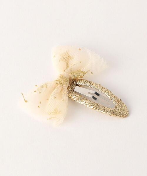green label relaxing（グリーンレーベルリラクシング）の「＜Rockahula Kids＞ ムーンライト BOW クリップ 髪留め（その他ヘアアクセサリー・キッズ・ゴールド・FREE）」の2枚目の写真