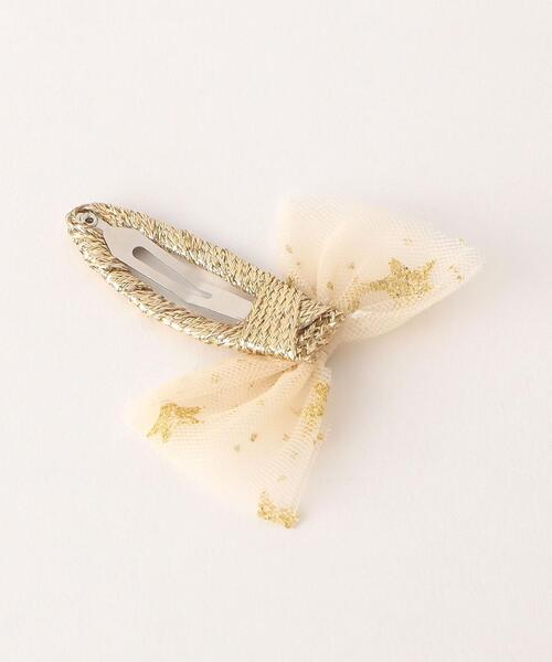 green label relaxing（グリーンレーベルリラクシング）の「＜Rockahula Kids＞ ムーンライト BOW クリップ 髪留め（その他ヘアアクセサリー・キッズ・ゴールド・FREE）」の3枚目の写真