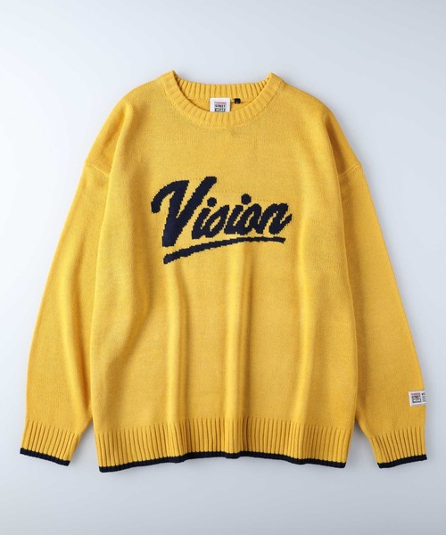 VISION STREET WEAR（ヴィジョンストリートウェア）の「【VISION STREET WEAR】ジャカードロゴニット（ニット/セーター・メンズ・オフホワイト/グリーン/ブルー/ブラック/レッド/イエロー・XL/L/M）」の5枚目の写真