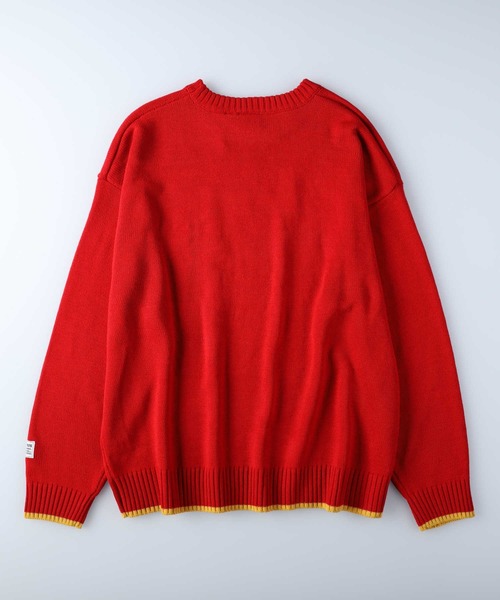 VISION STREET WEAR（ヴィジョンストリートウェア）の「【VISION STREET WEAR】ジャカードロゴニット（ニット/セーター・メンズ・オフホワイト/グリーン/ブルー/ブラック/レッド/イエロー・XL/L/M）」の7枚目の写真