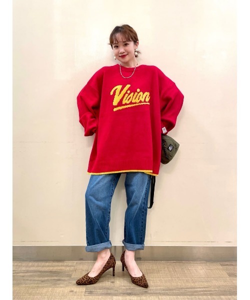 VISION STREET WEAR（ヴィジョンストリートウェア）の「【VISION STREET WEAR】ジャカードロゴニット（ニット/セーター・メンズ・オフホワイト/グリーン/ブルー/ブラック/レッド/イエロー・XL/L/M）」の19枚目の写真