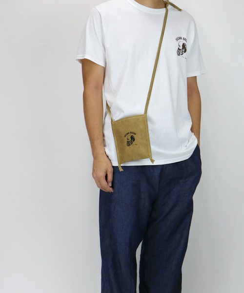 BrownBrown（ブラウンブラウン）の「【BrownBrown】ブラウンブラウン/Mr,Browモバイルショルダーバック（ピッグスエード)（ショルダーバッグ・レディース・ベージュ/ブラック/グレー・FREE）」の9枚目の写真