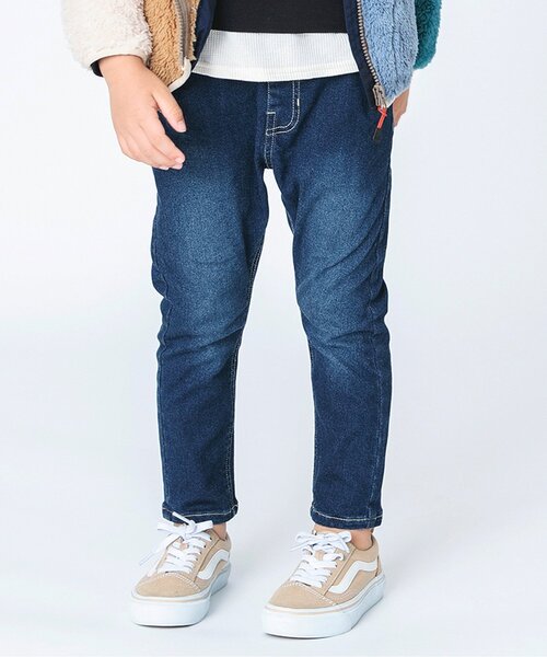 BREEZE（ブリーズ）の「【あったか素材】あったかすぽ軽パンツ 10分丈（その他パンツ・キッズ・その他10/チャコール/オレンジ/カーキ/インディゴブルー・110/100/150/120/140/90/130）」の3枚目の写真