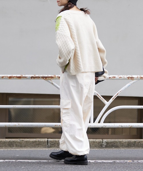 etsinta（エシンタ）の「【etsinta/エシンタ】ジャガードMIXカーディガン（カーディガン/ボレロ・レディース・ホワイト・ONE SIZE）」の7枚目の写真