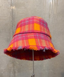 moyan ecri（モヤン エクリ）の「チェックフリンジバケットハット（ハット）」