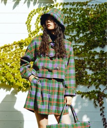 moyan ecri（モヤン エクリ）の「チェックフリンジバケットハット（ハット）」