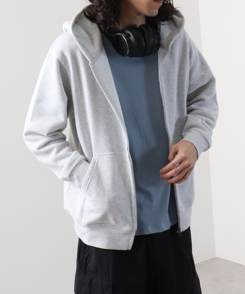 FUNALIVE（ファンアライブ）の「BF2 select ZIPパーカー 裏起毛（パーカー・メンズ・ネイビー/グレー/ライトブラック/ブラック/ホワイト/ブラック系1/ブラック系2/モカ/ホワイト系1/グレー系1/ネイビー系1・M/LL/L/4L/3L）」の14枚目の写真