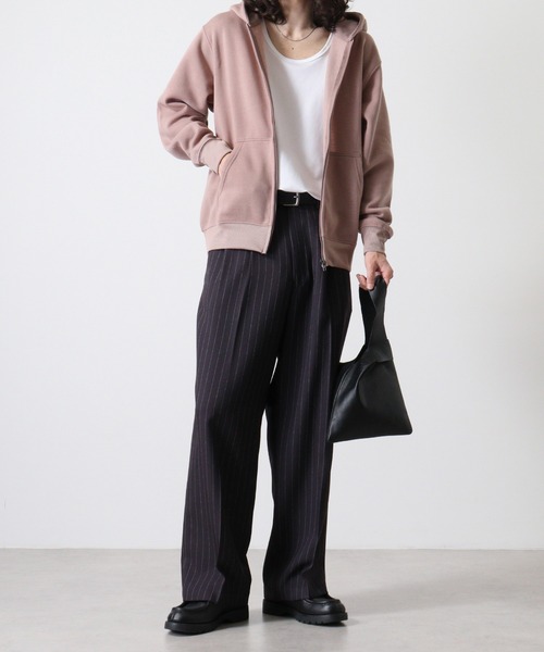 FUNALIVE（ファンアライブ）の「BF2 select ZIPパーカー 裏起毛（パーカー・メンズ・ネイビー/グレー/ライトブラック/ブラック/ホワイト/ブラック系1/ブラック系2/モカ/ホワイト系1/グレー系1/ネイビー系1・M/LL/L/4L/3L）」の19枚目の写真