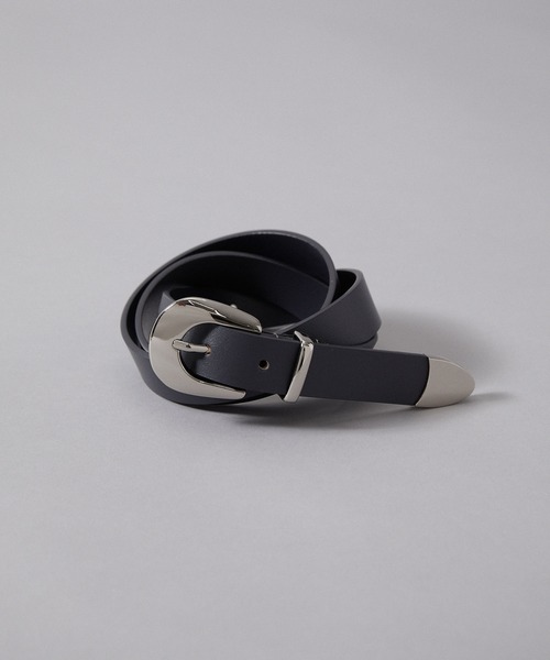 JUNRED（ジュンレッド）の「スムースウエスタンベルト（ベルト・メンズ・チャコールグレー/ベージュ/ブラック・FREE）」の3枚目の写真