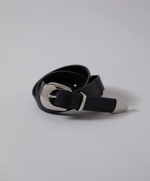 JUNRED（ジュンレッド）の「スムースウエスタンベルト（ベルト・メンズ・チャコールグレー/ベージュ/ブラック・FREE）」の2枚目の写真