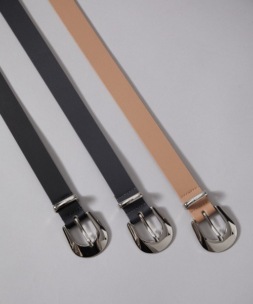 JUNRED（ジュンレッド）の「スムースウエスタンベルト（ベルト・メンズ・チャコールグレー/ベージュ/ブラック・FREE）」の8枚目の写真