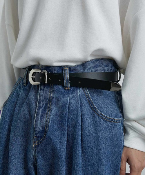 JUNRED（ジュンレッド）の「スムースウエスタンベルト（ベルト・メンズ・チャコールグレー/ベージュ/ブラック・FREE）」の7枚目の写真