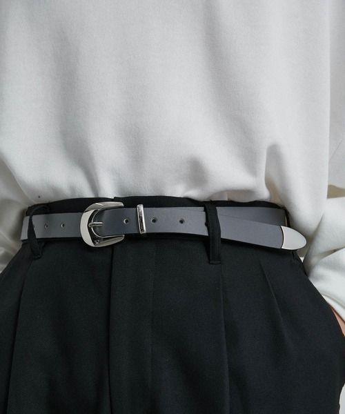 JUNRED（ジュンレッド）の「スムースウエスタンベルト（ベルト・メンズ・チャコールグレー/ベージュ/ブラック・FREE）」の11枚目の写真