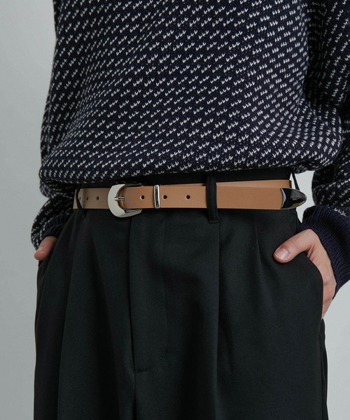 JUNRED（ジュンレッド）の「スムースウエスタンベルト（ベルト・メンズ・チャコールグレー/ベージュ/ブラック・FREE）」の14枚目の写真