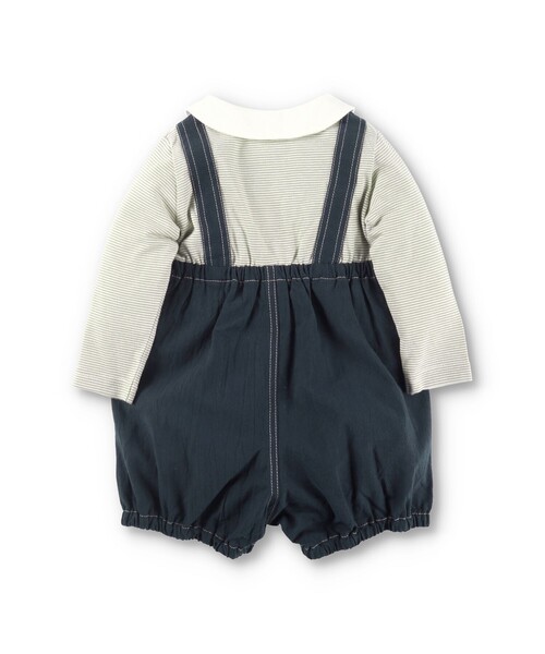 BRANSHES(ブランシェス)の「サロペットドッキング風長袖カバーオール(ロンパース・キッズ・ブラウン/グレー・70/80)」の17枚目の写真