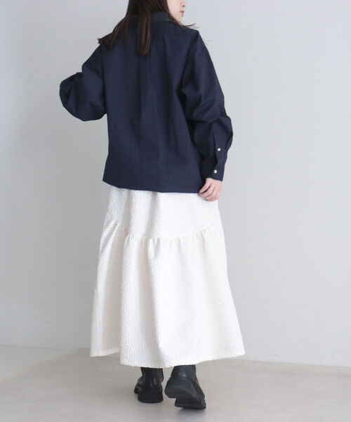 fredy emue（フレディエミュ）の「花柄ふくれJQギャザースカート（スカート・レディース・オフホワイト/ミント/ブラック・38）」の13枚目の写真