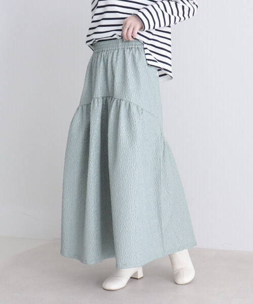 fredy emue（フレディエミュ）の「花柄ふくれJQギャザースカート（スカート・レディース・オフホワイト/ミント/ブラック・38）」の16枚目の写真