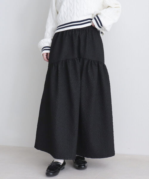 fredy emue（フレディエミュ）の「花柄ふくれJQギャザースカート（スカート・レディース・オフホワイト/ミント/ブラック・38）」の21枚目の写真