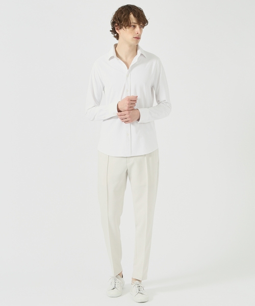 DESIGNWORKS（デザインワークス）の「【定番人気】36Ｇカノコ ジャージー シャツ（シャツ/ブラウス・メンズ・ホワイト/インディゴブルー・44/46/48/50）」の14枚目の写真