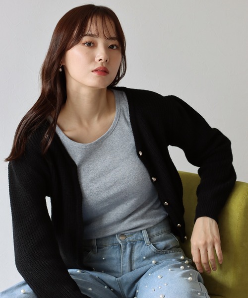 BLUEEAST(ブルーイースト)の「長袖カラーロンT(Tシャツ/カットソー・レディース・ピンク/ホワイト/ブラック/ブルー/ネイビー/ブラウン/グレー・MEDIUM)」の4枚目の写真