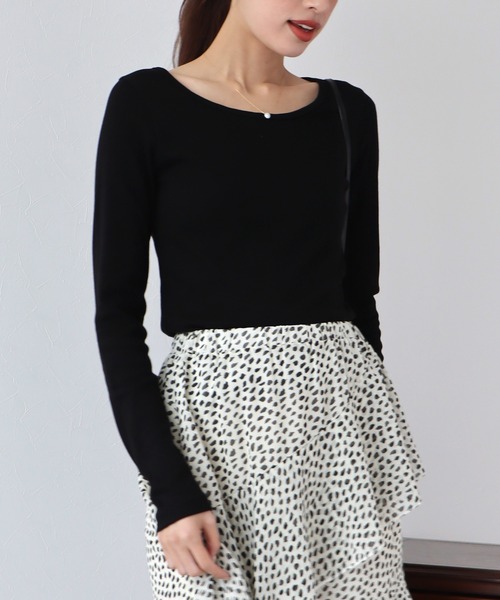 BLUEEAST(ブルーイースト)の「長袖カラーロンT(Tシャツ/カットソー・レディース・ピンク/ホワイト/ブラック/ブルー/ネイビー/ブラウン/グレー・MEDIUM)」の18枚目の写真