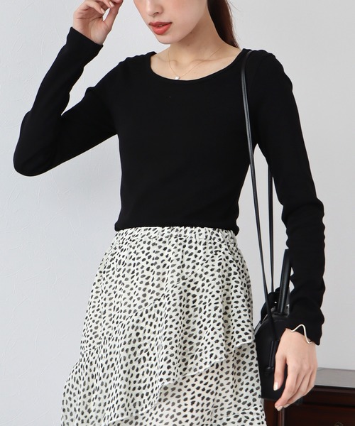 BLUEEAST(ブルーイースト)の「長袖カラーロンT(Tシャツ/カットソー・レディース・ピンク/ホワイト/ブラック/ブルー/ネイビー/ブラウン/グレー・MEDIUM)」の19枚目の写真