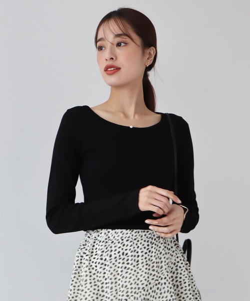 BLUEEAST(ブルーイースト)の「長袖カラーロンT(Tシャツ/カットソー・レディース・ピンク/ホワイト/ブラック/ブルー/ネイビー/ブラウン/グレー・MEDIUM)」の21枚目の写真